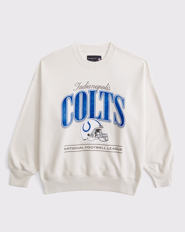 Indianapolis Colts Vintage Sunday Crew, Cream - Colts view 1