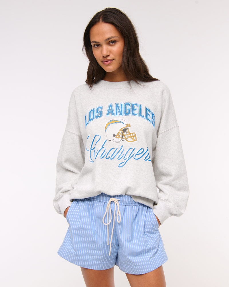 Women's Los Angeles Chargers Graphic Sunday Crew Women's Tops