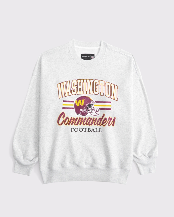 Washington Commanders Vintage Sunday Crew, Light Heather Gray - Commanders view 1
