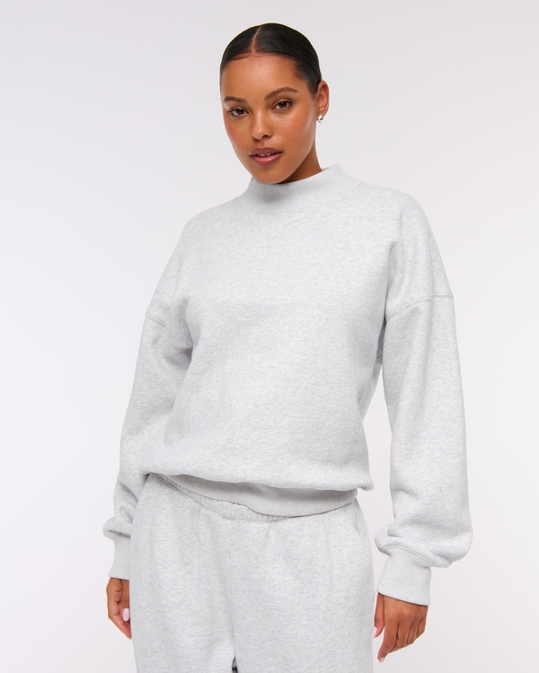 Sunday Mockneck Crew, Light Gray view 1
