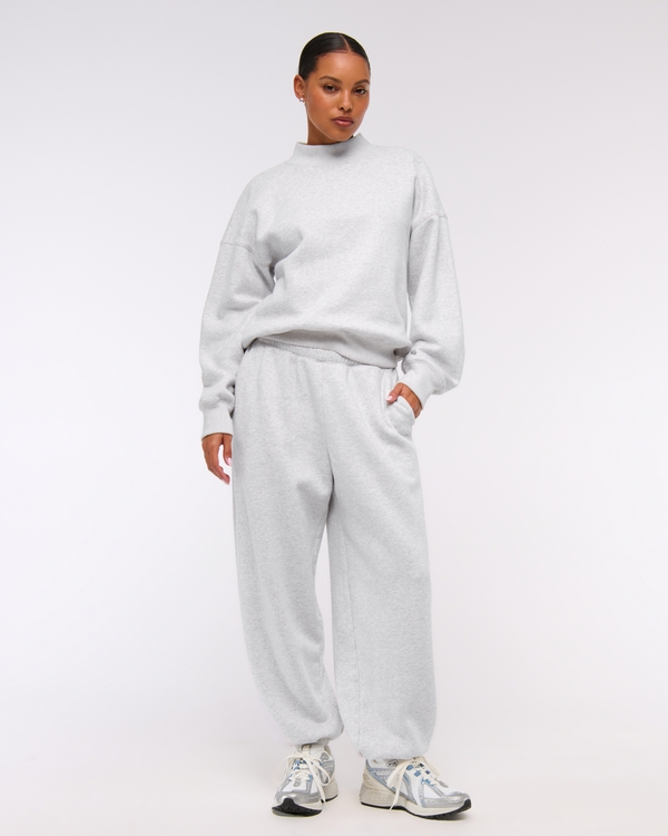 Sunday Mockneck Crew, Light Gray view 2