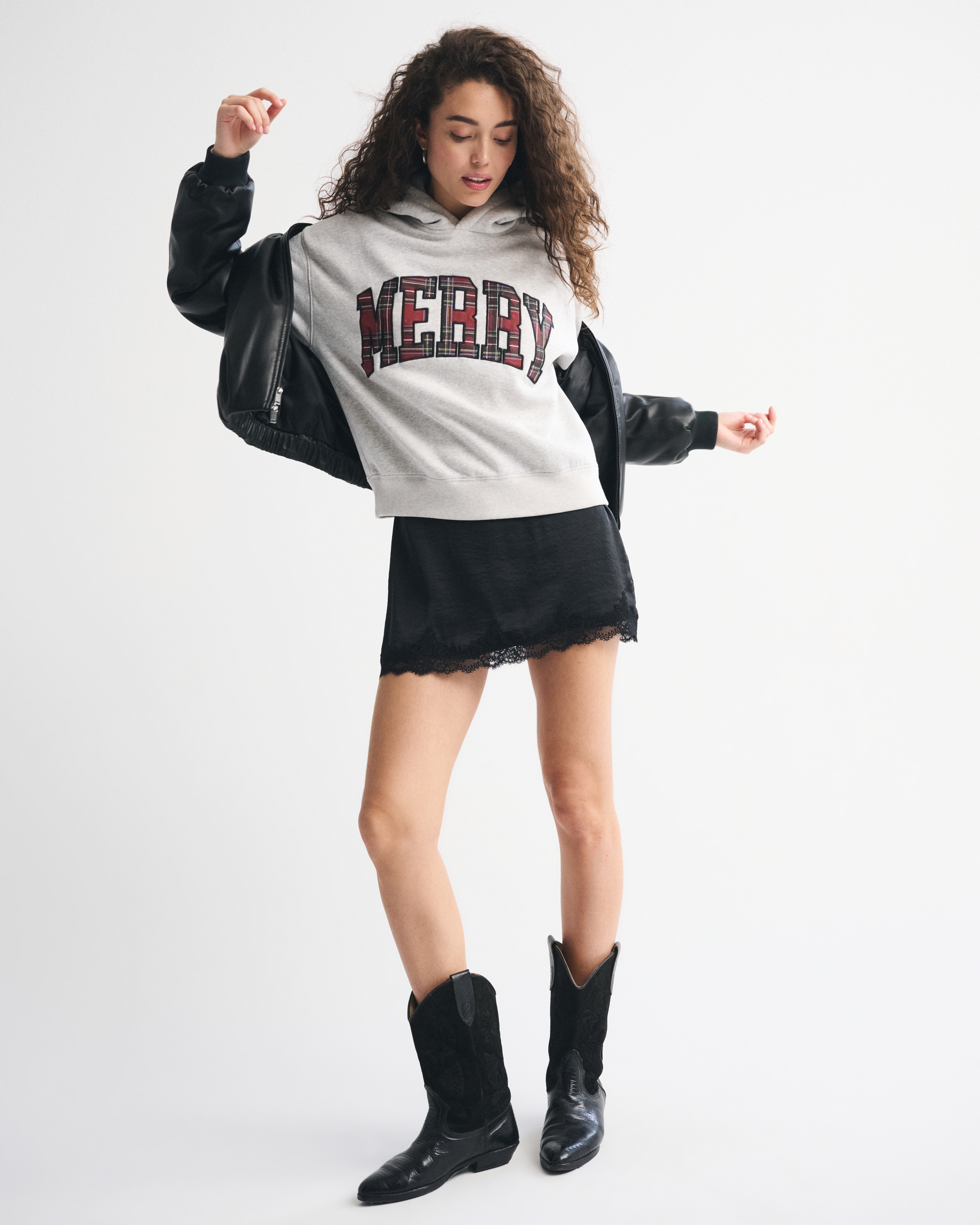 Abercrombie & Fitch Merry Sunday Hoodie In Gray