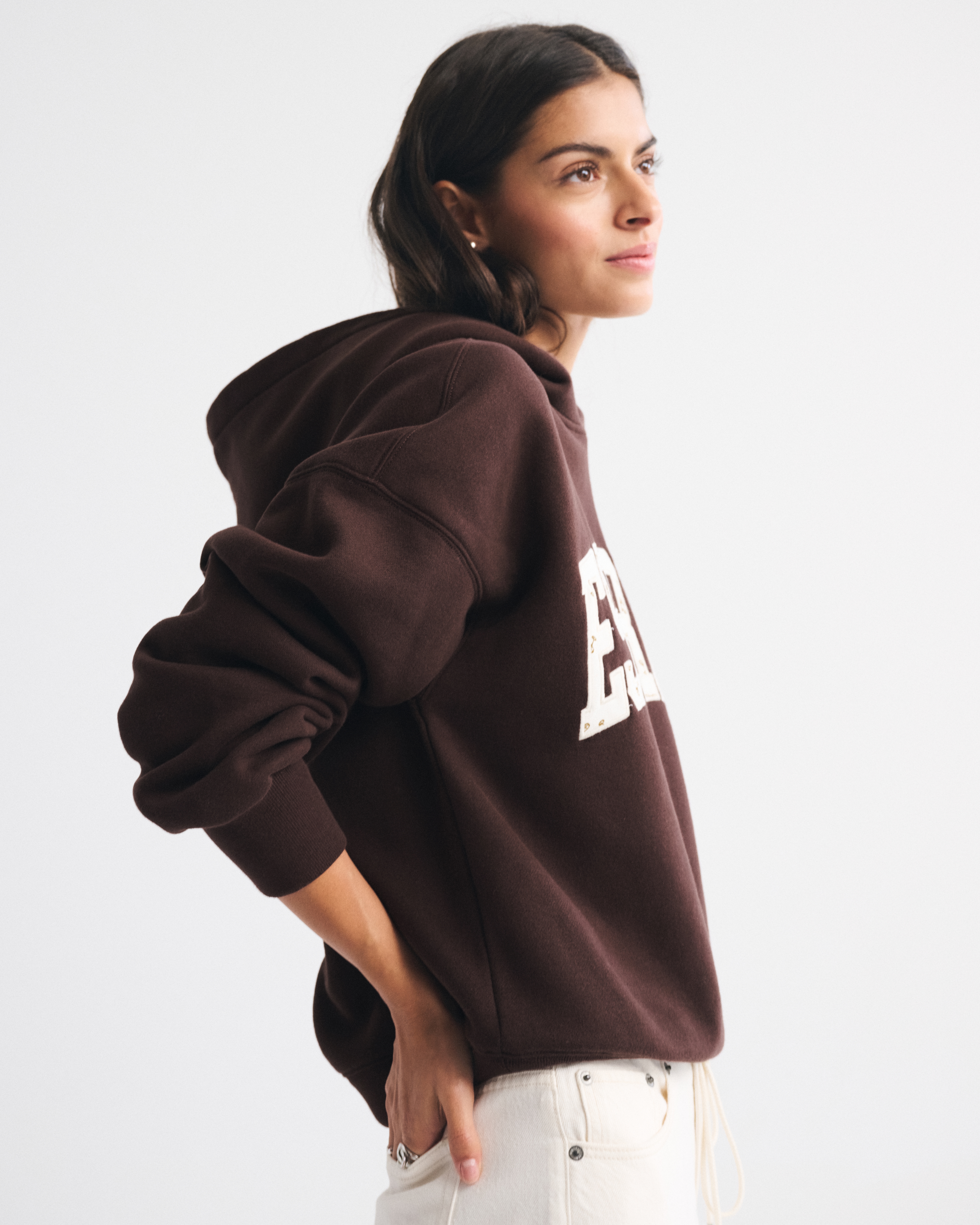Abercrombie & Fitch Espresso Sunday Hoodie In Brown