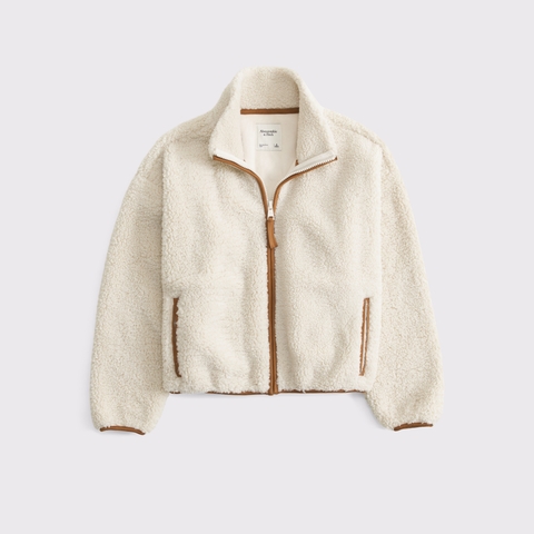 Женские куртки Abercrombie & Fitch Sherpa Full-Zip Jacket