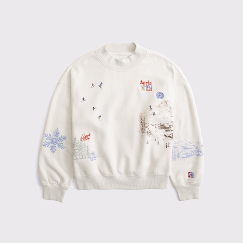 Женские свитеры Abercrombie & Fitch Sunday Mockneck Crew