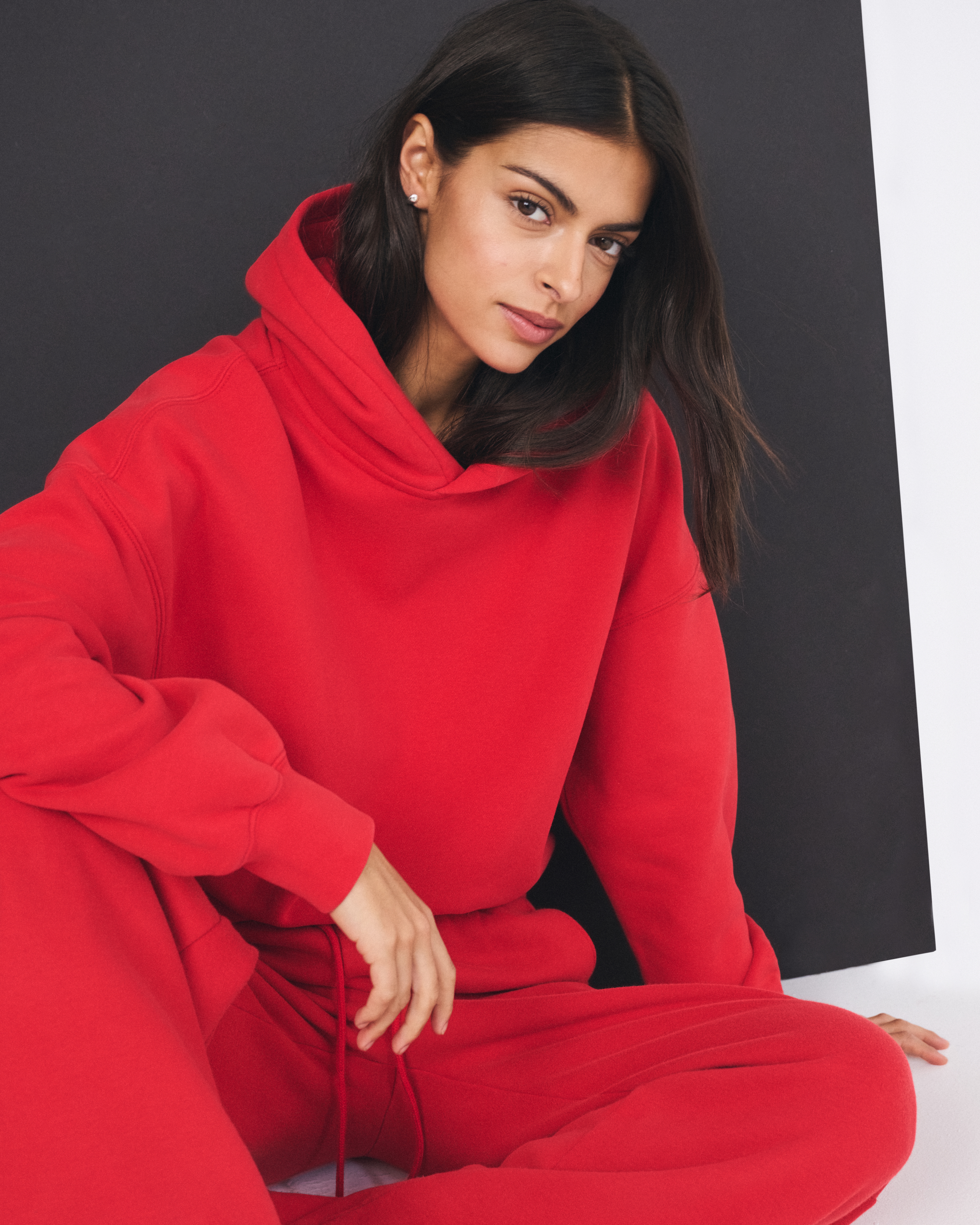 Abercrombie & Fitch Sunday Hoodie In Red