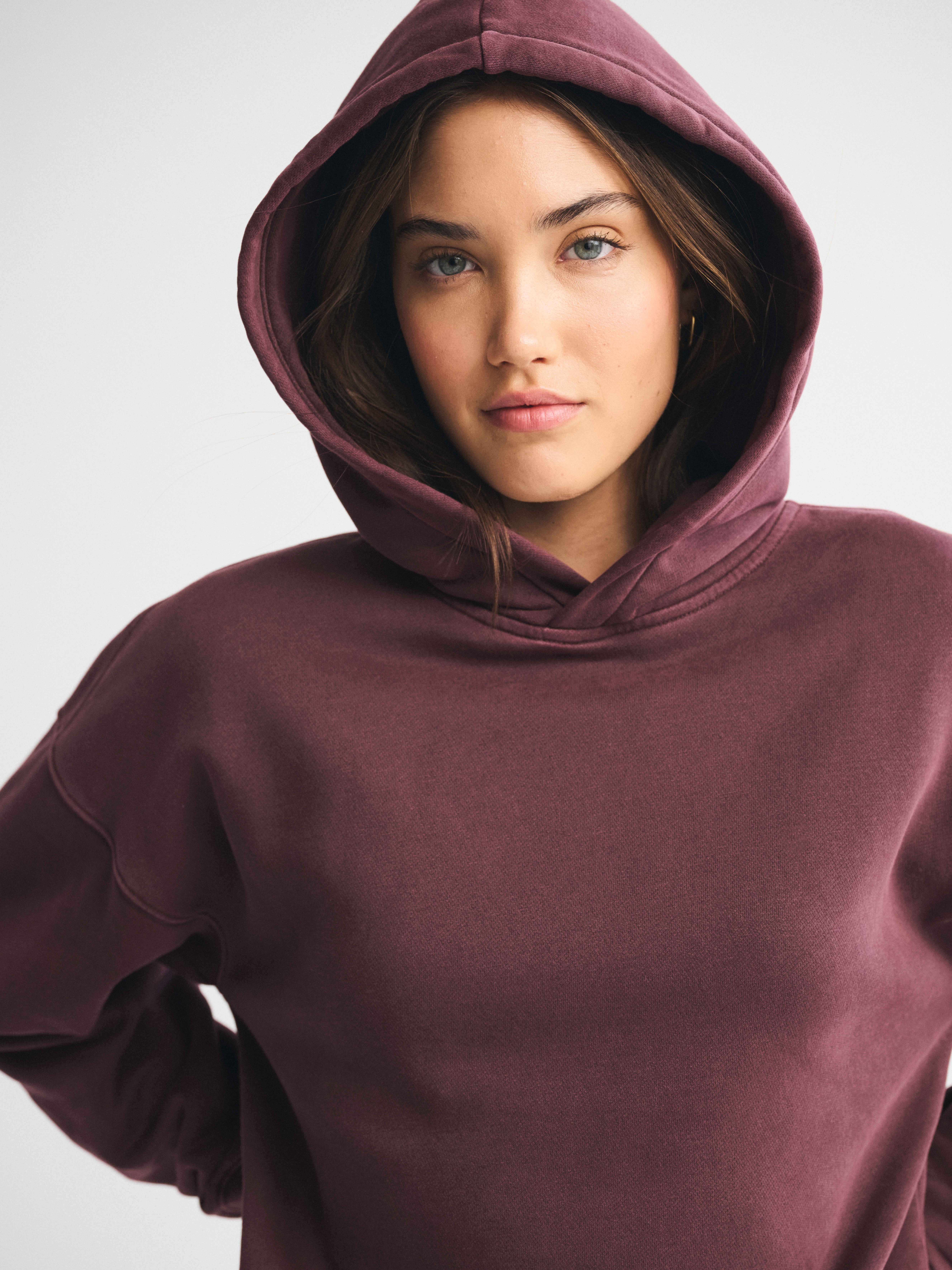 Abercrombie & Fitch Sunday Hoodie In Burgundy