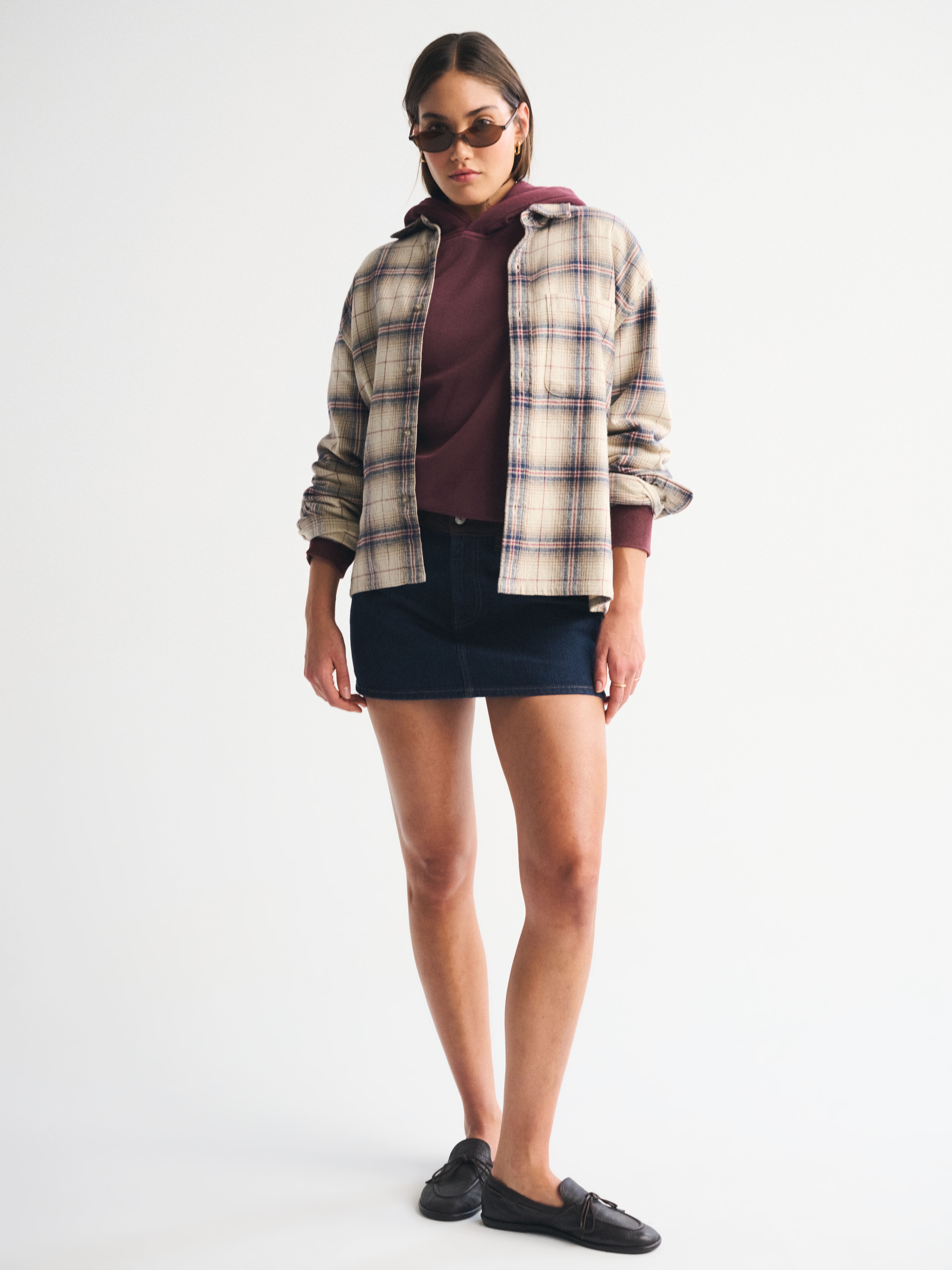 Abercrombie & Fitch Sunday Hoodie In Burgundy