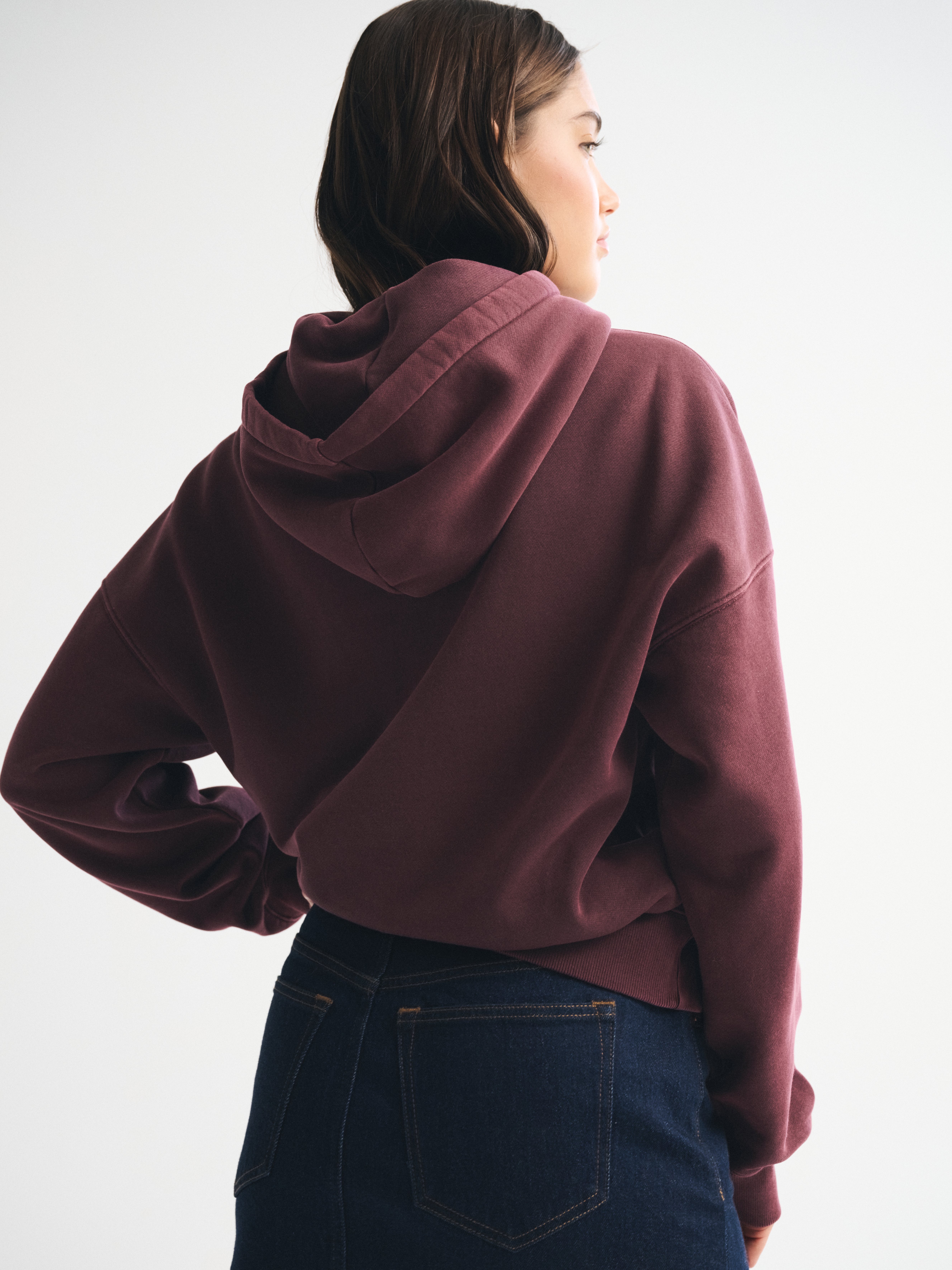 Abercrombie & Fitch Sunday Hoodie In Burgundy