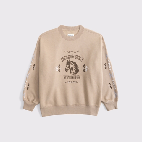 Женские свитеры Abercrombie & Fitch Wyoming Oversized Sunday Crew