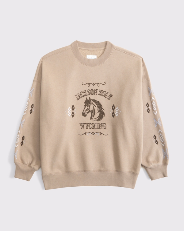 Women's Wyoming Oversized Sunday Crew | Women's Clearance