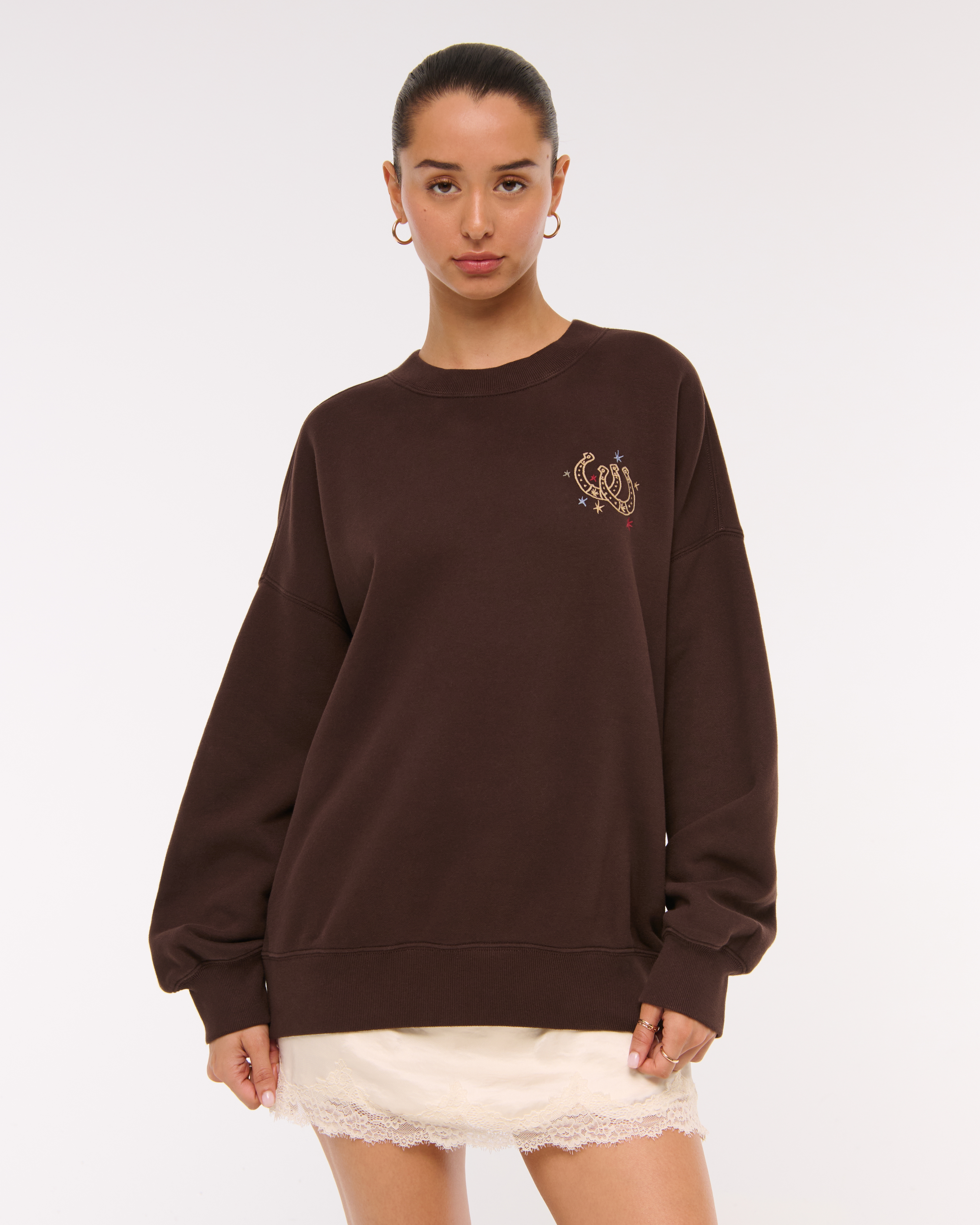 Abercrombie & Fitch Western Sunday Crew In Brown