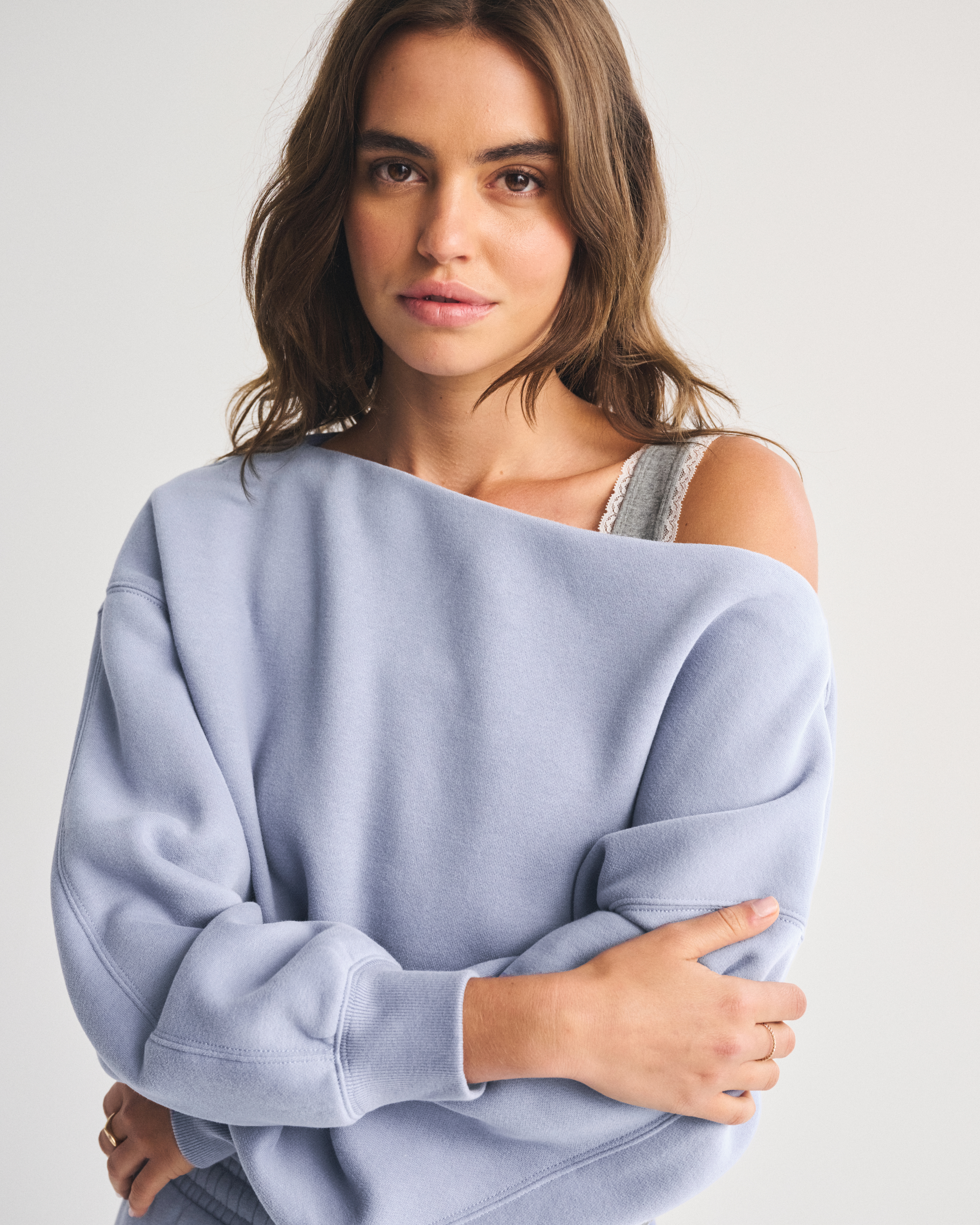 Abercrombie & Fitch Sunday Slash Top In Blue