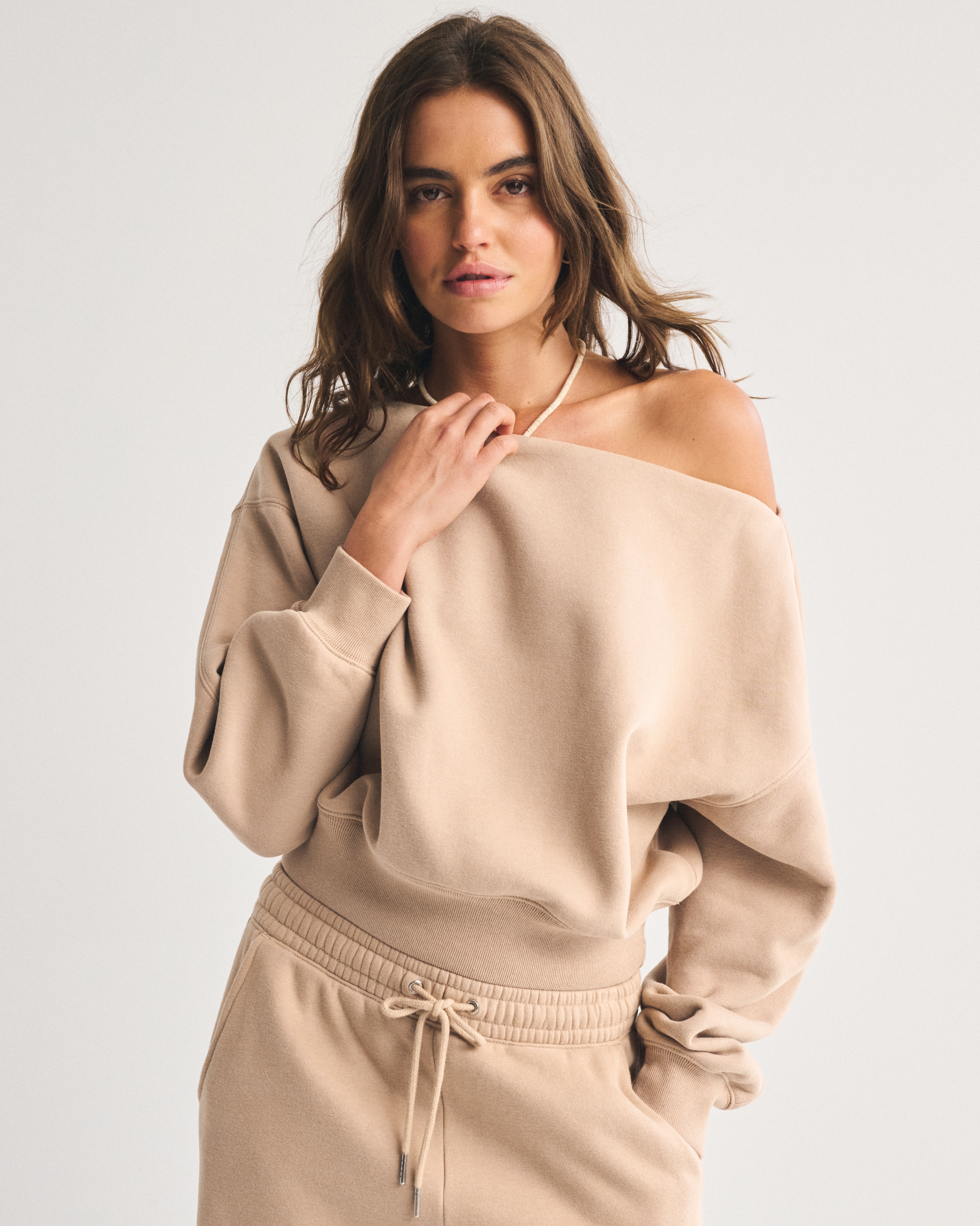 Abercrombie & Fitch Sunday Slash Top In Brown