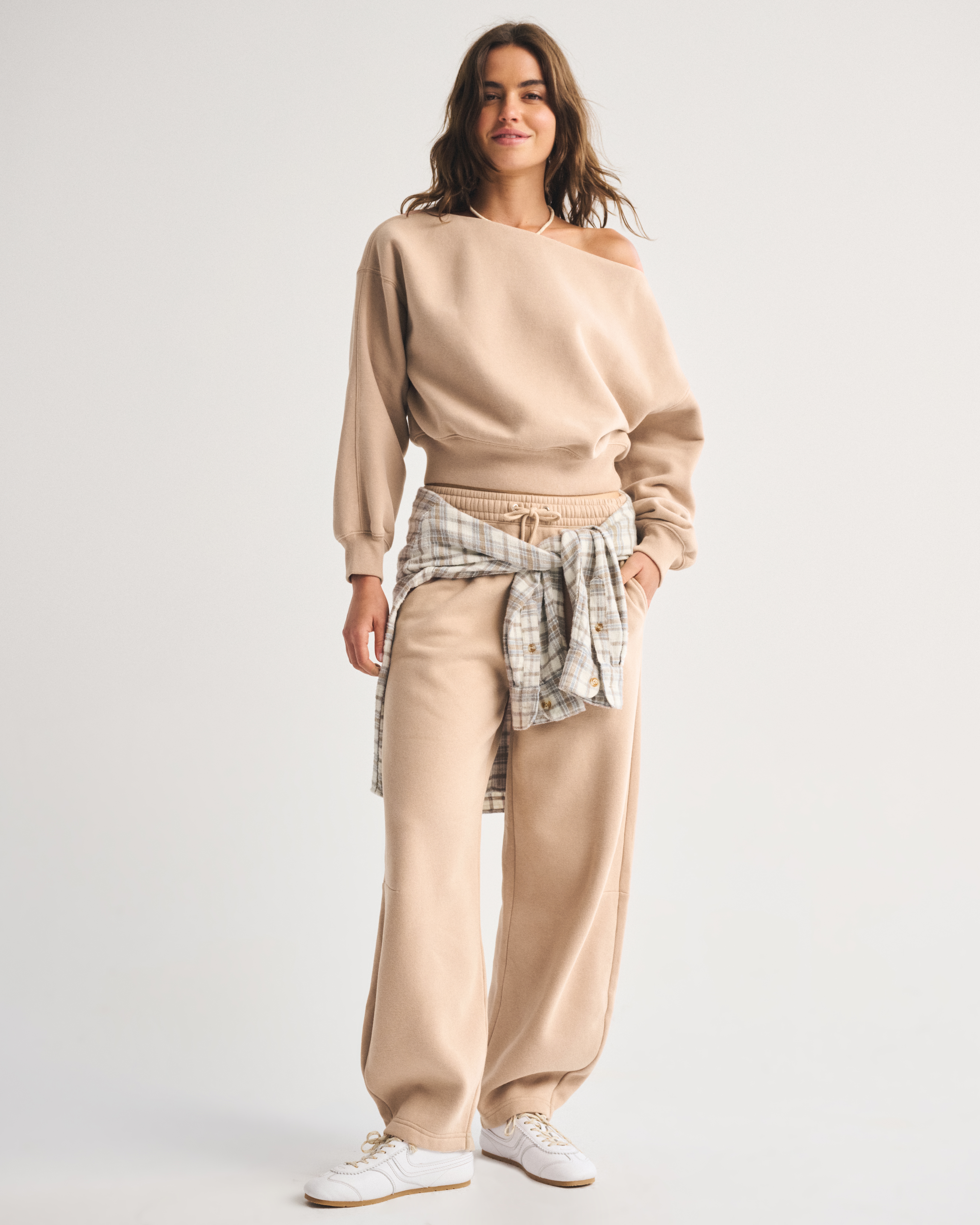 Abercrombie & Fitch Sunday Slash Top In Brown