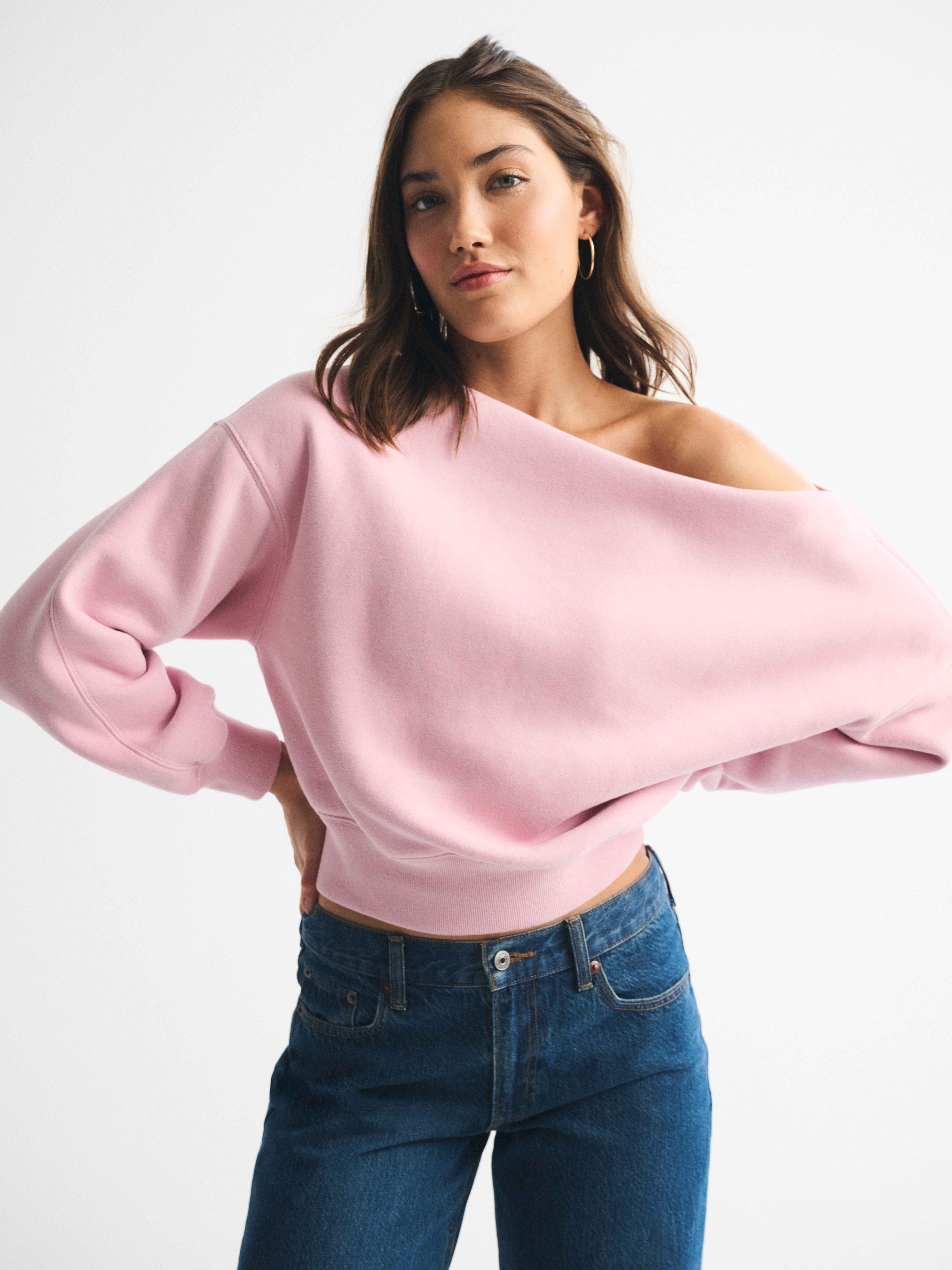 Abercrombie & Fitch Sunday Slash Top In Purple