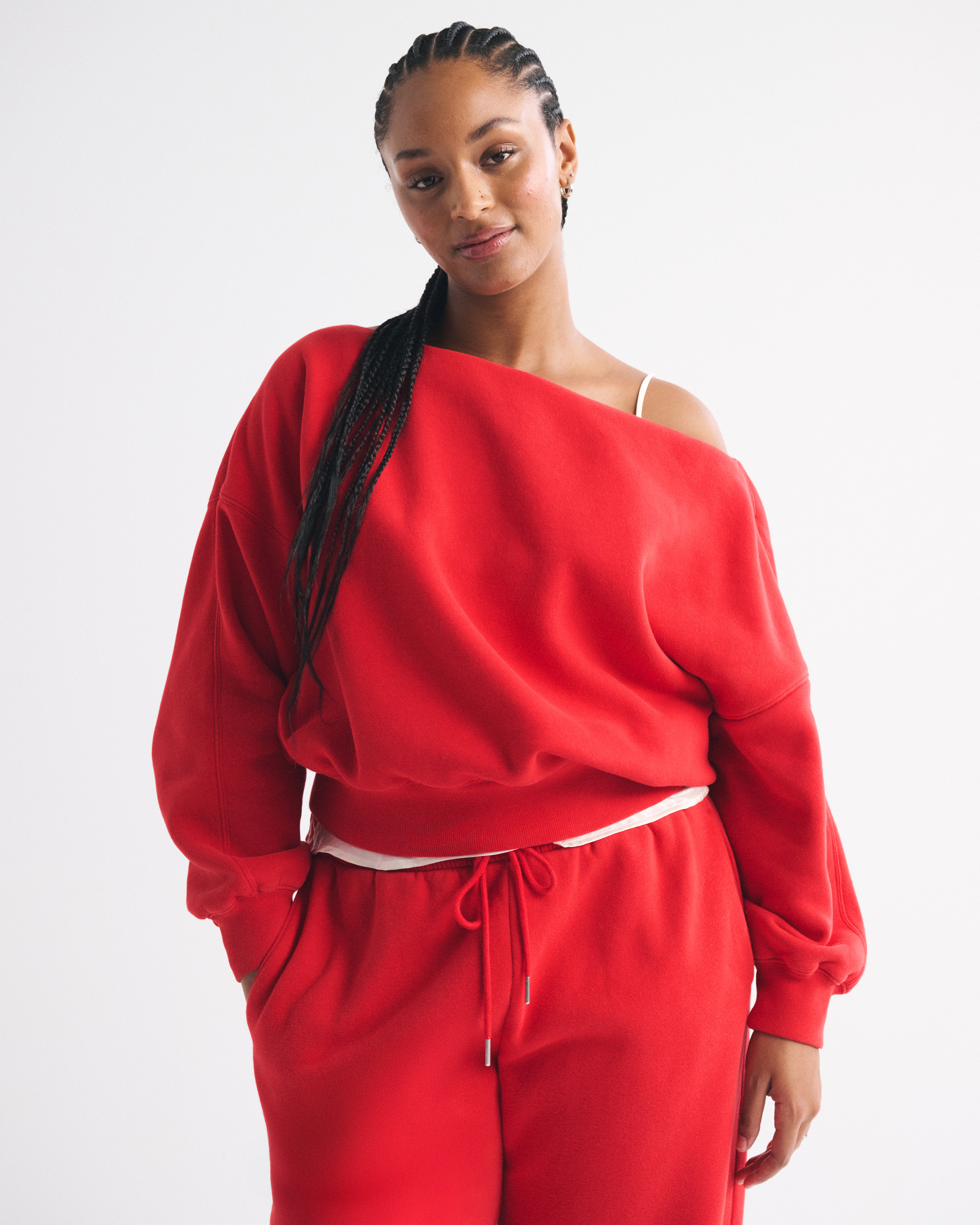 Abercrombie & Fitch Sunday Slash Top In Red