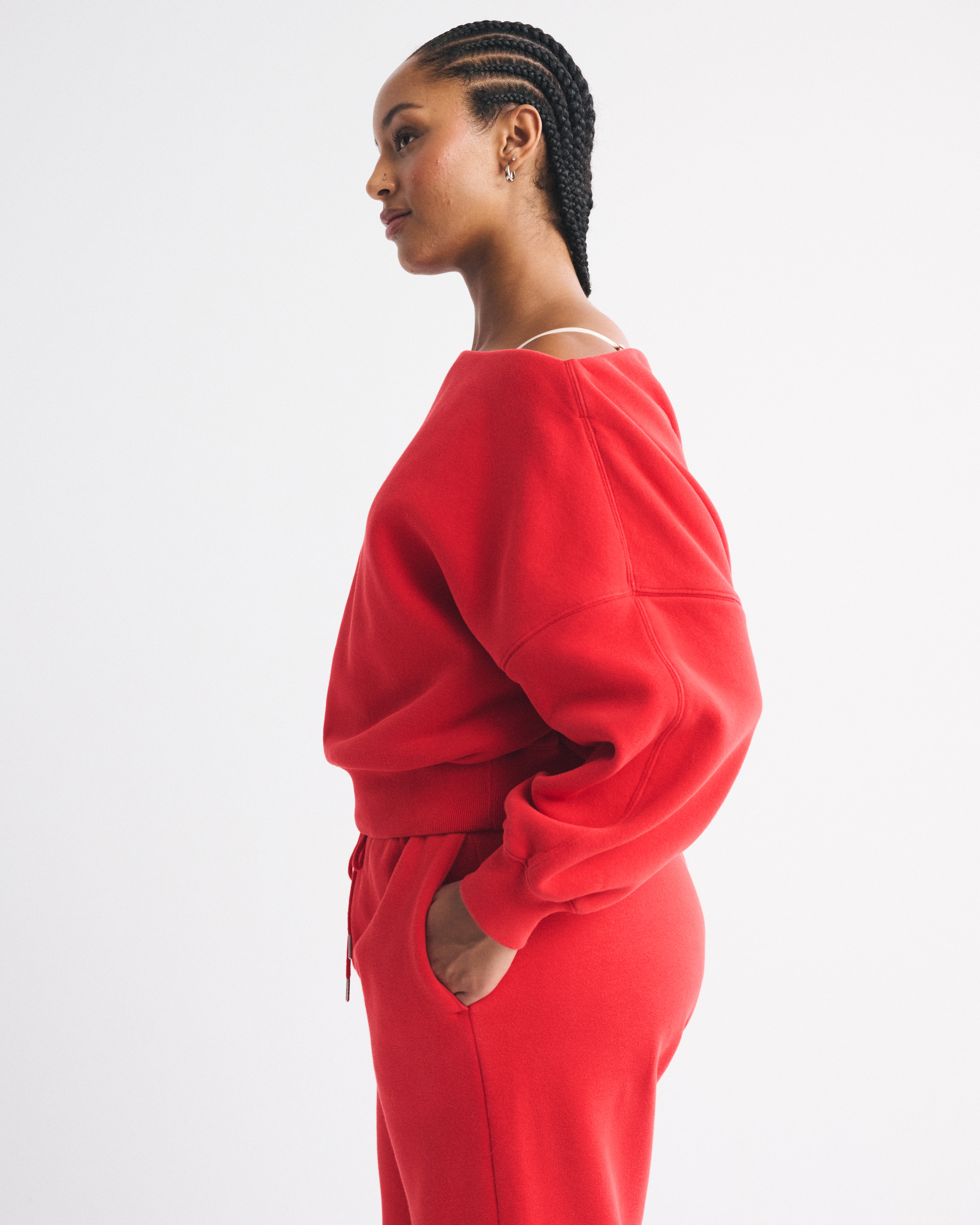 Abercrombie & Fitch Sunday Slash Top In Red