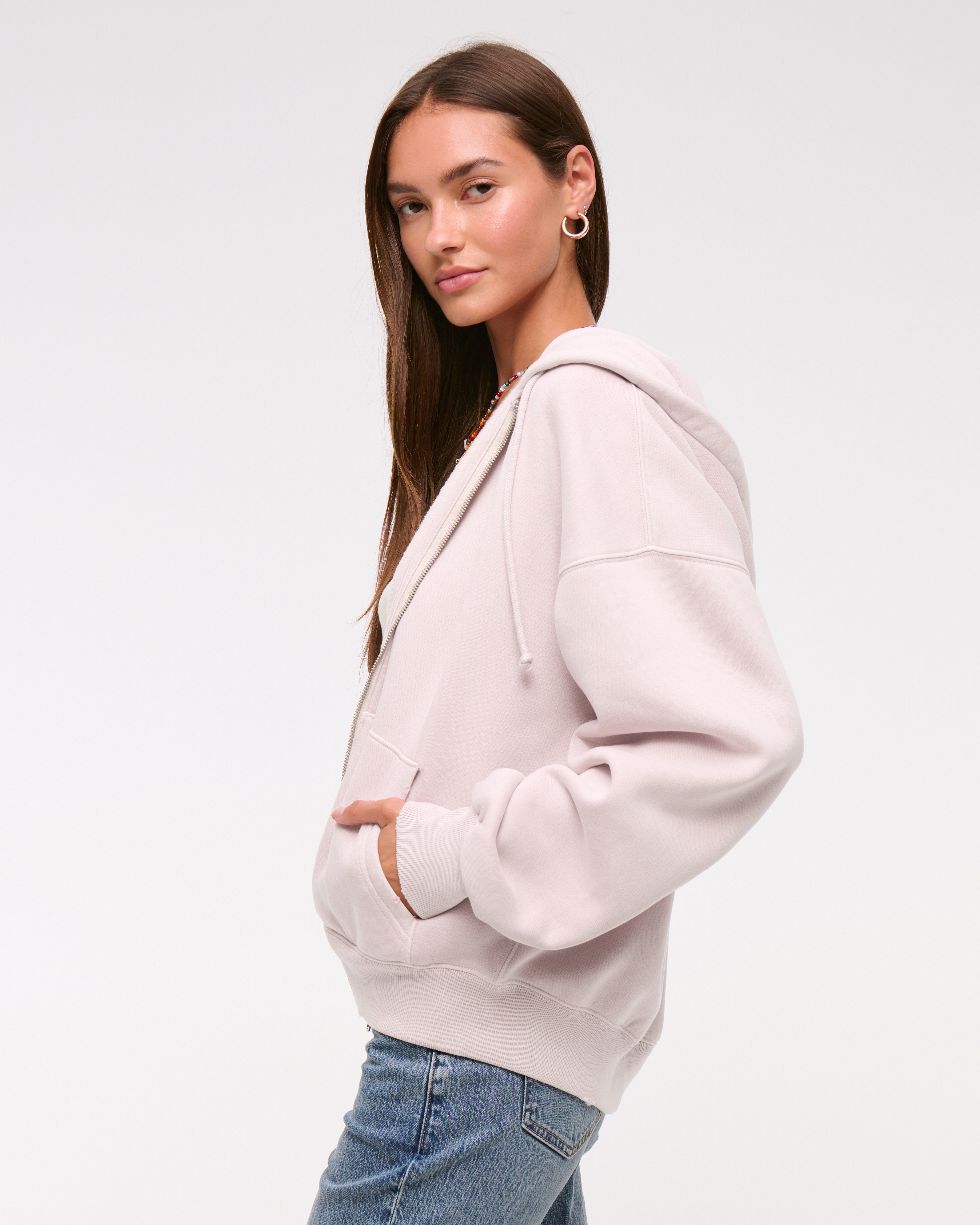 Women's Sunday Hooded Full-Zip | Women's Tops | Abercrombie.com