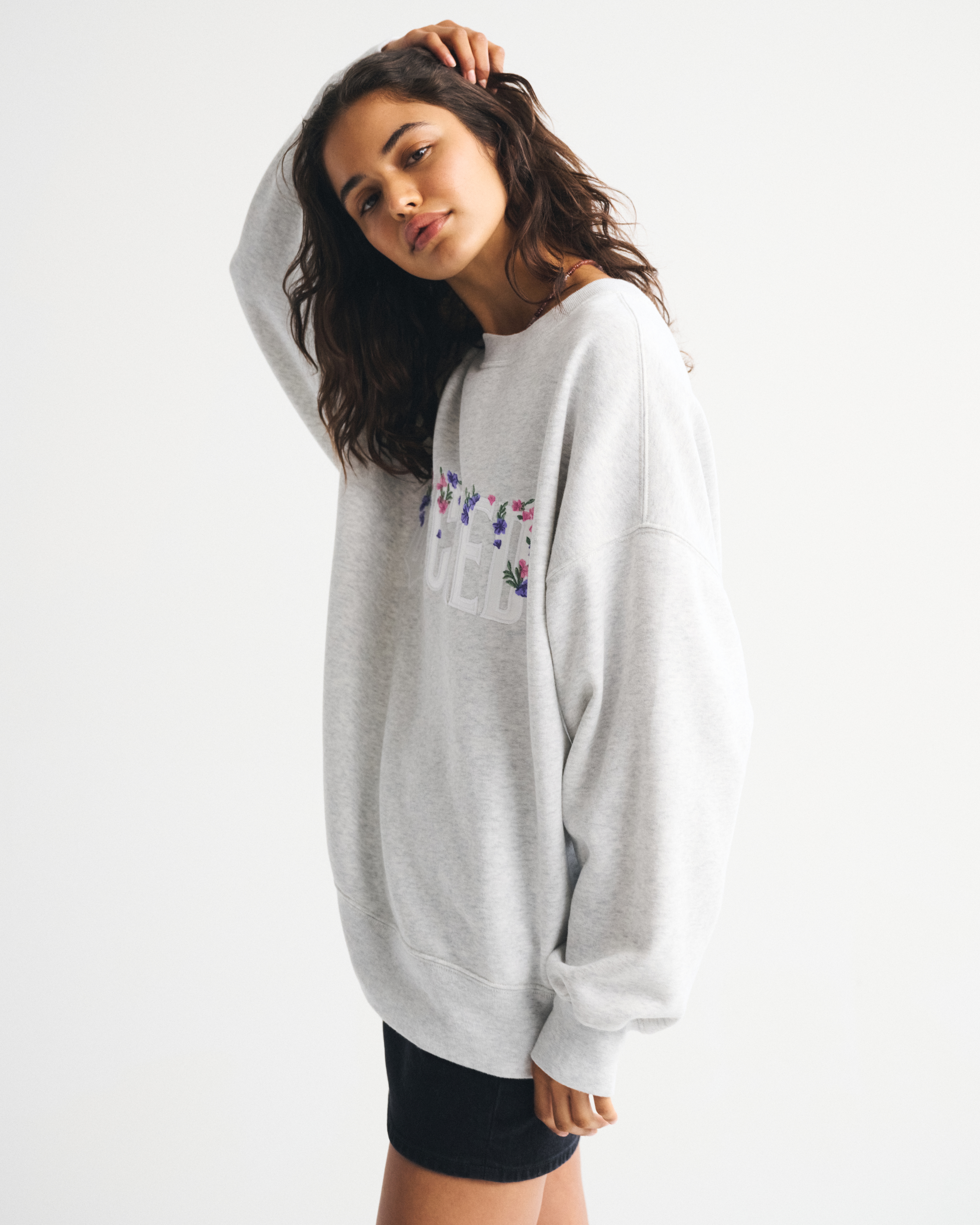 bibiy ANGELICA SWEATSHIRT グレー Women's Wicked Oversized Sunday Crew | Women's Tops
