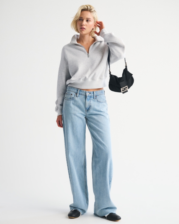 Mini Sunday Half-Zip, Light Gray view 2