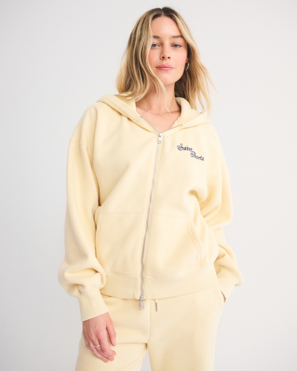 Saint Barts Sunday Hooded Full-Zip, Pale Yellow view 1