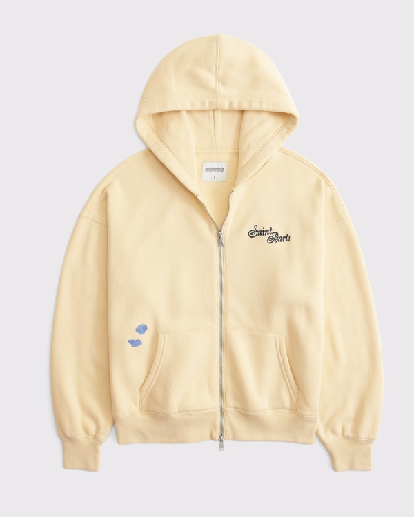 Saint Barts Sunday Hooded Full-Zip, Pale Yellow view 1