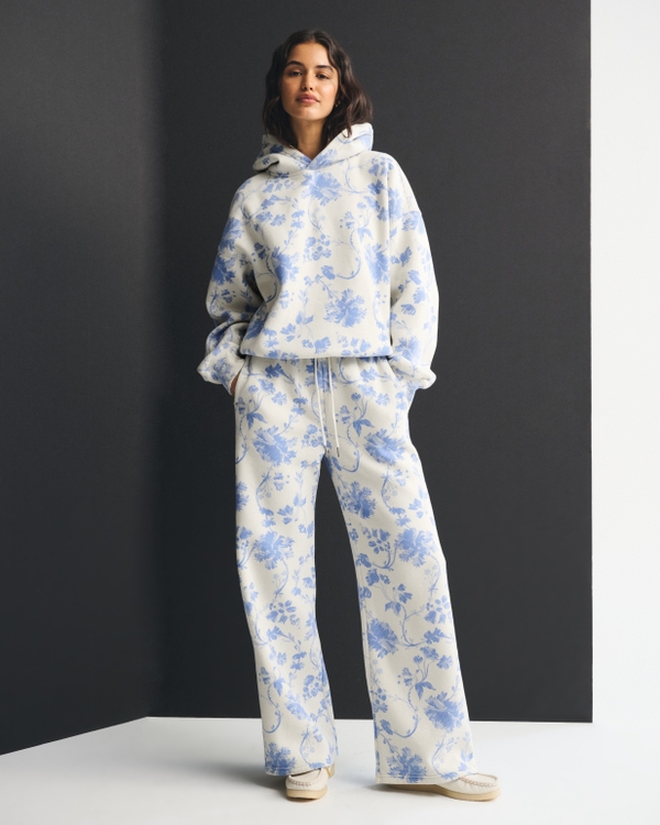 Sunday Hoodie, Cream Floral view 2