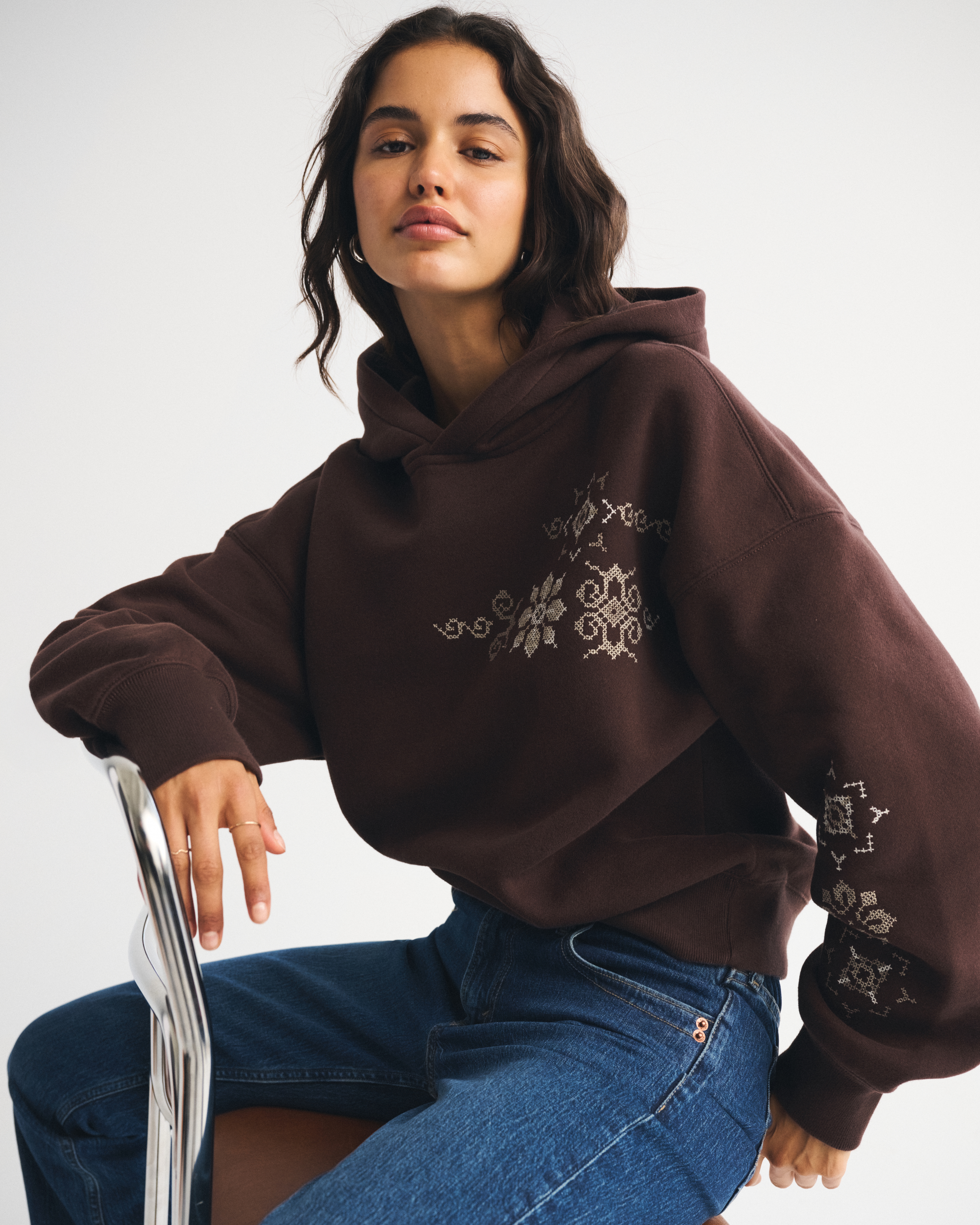 Abercrombie & Fitch Sunday Hoodie In Brown