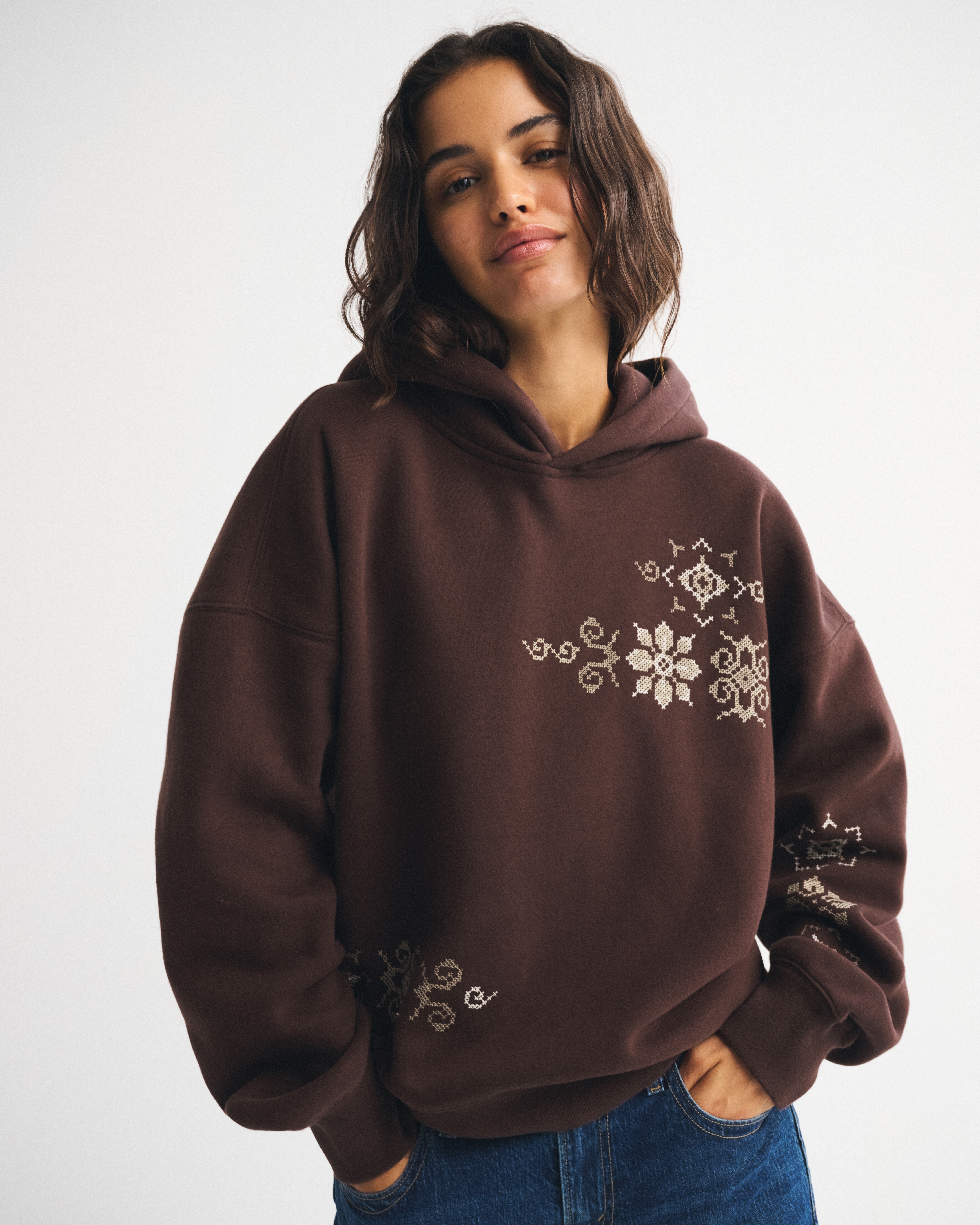 Abercrombie & Fitch Sunday Hoodie In Brown