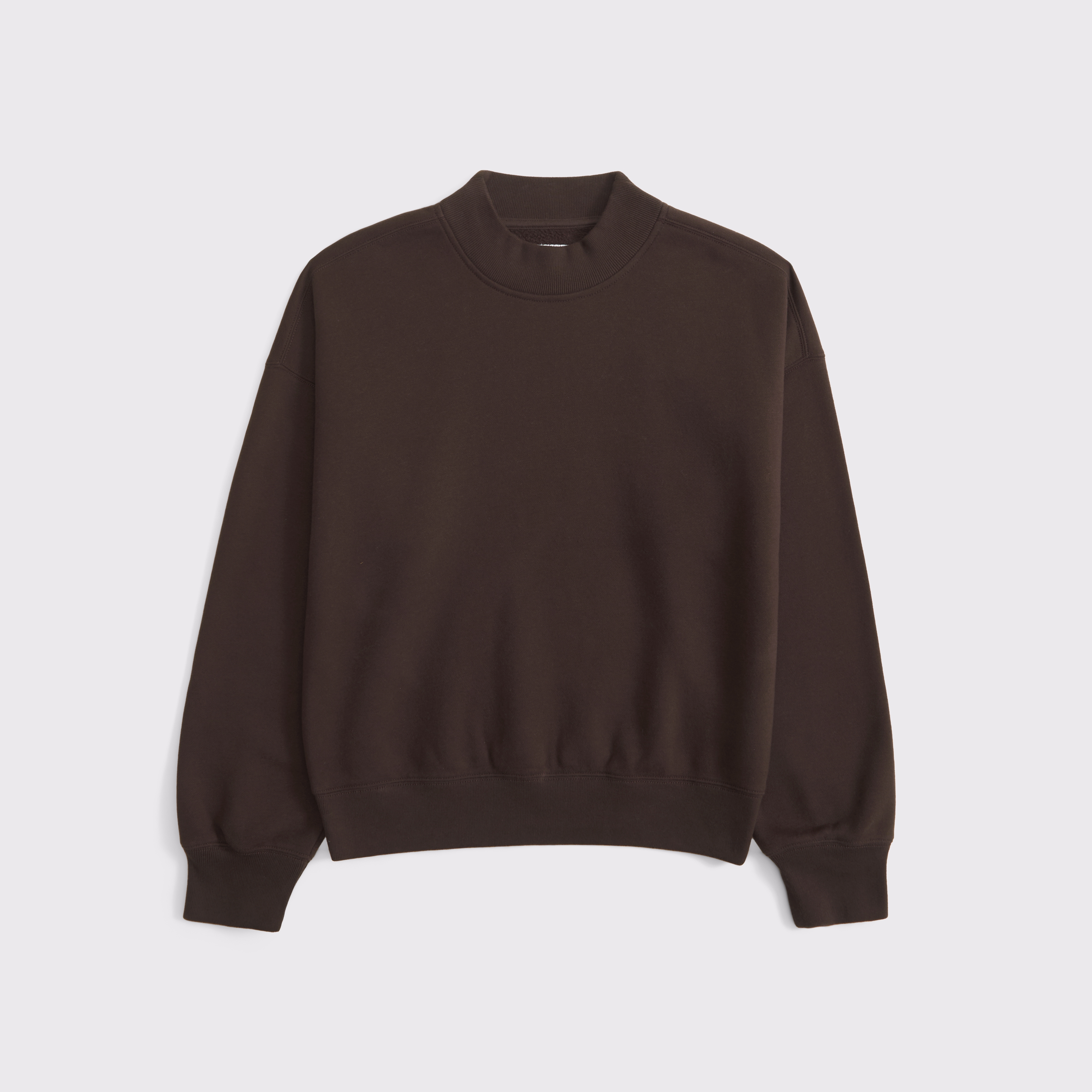 Abercrombie & Fitch Sunday Mockneck Crew In Brown