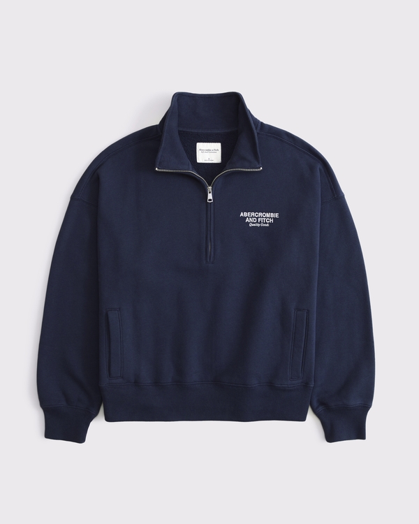 Logo Vintage Sunday Half-Zip, Sapphire view 1