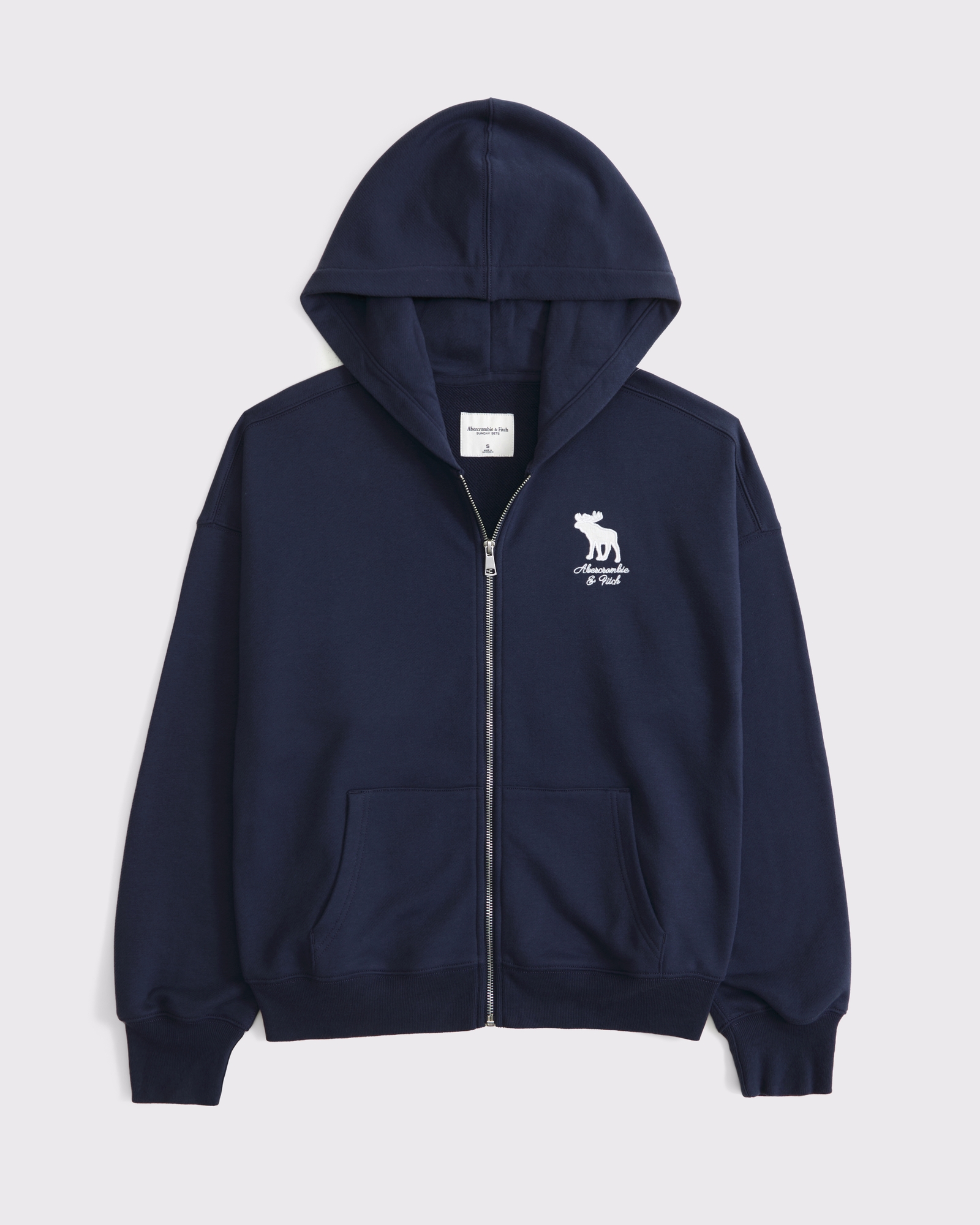 00s Abercrombie & Fitch フルジップパーカー 海外ガール ウィメンズ グラフィック ロゴ テリー フルジップフーディー