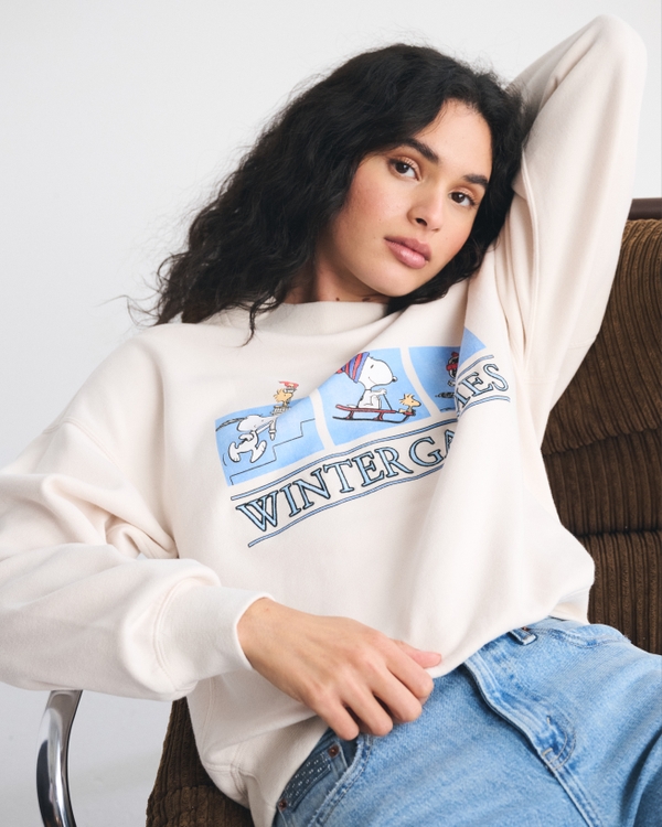 Women's Snoopy Sunday Mockneck Crew | Women's Tops | Abercrombie.com