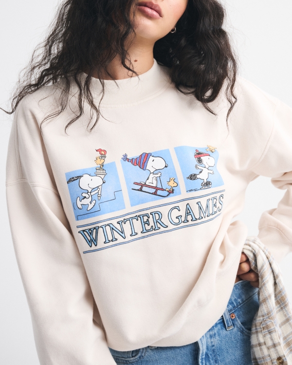 Snoopy Sunday Mockneck Crew