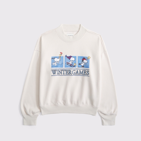 Женские свитеры Abercrombie & Fitch Snoopy Sunday Mockneck Crew