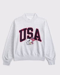 Snoopy Sunday Mockneck Crew