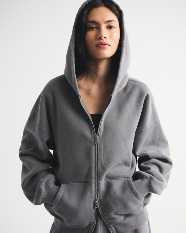 Sunday Hooded Full-Zip, Cool Gray view 1