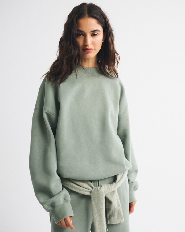 Sunday Mockneck Crew, Ocean Green view 1