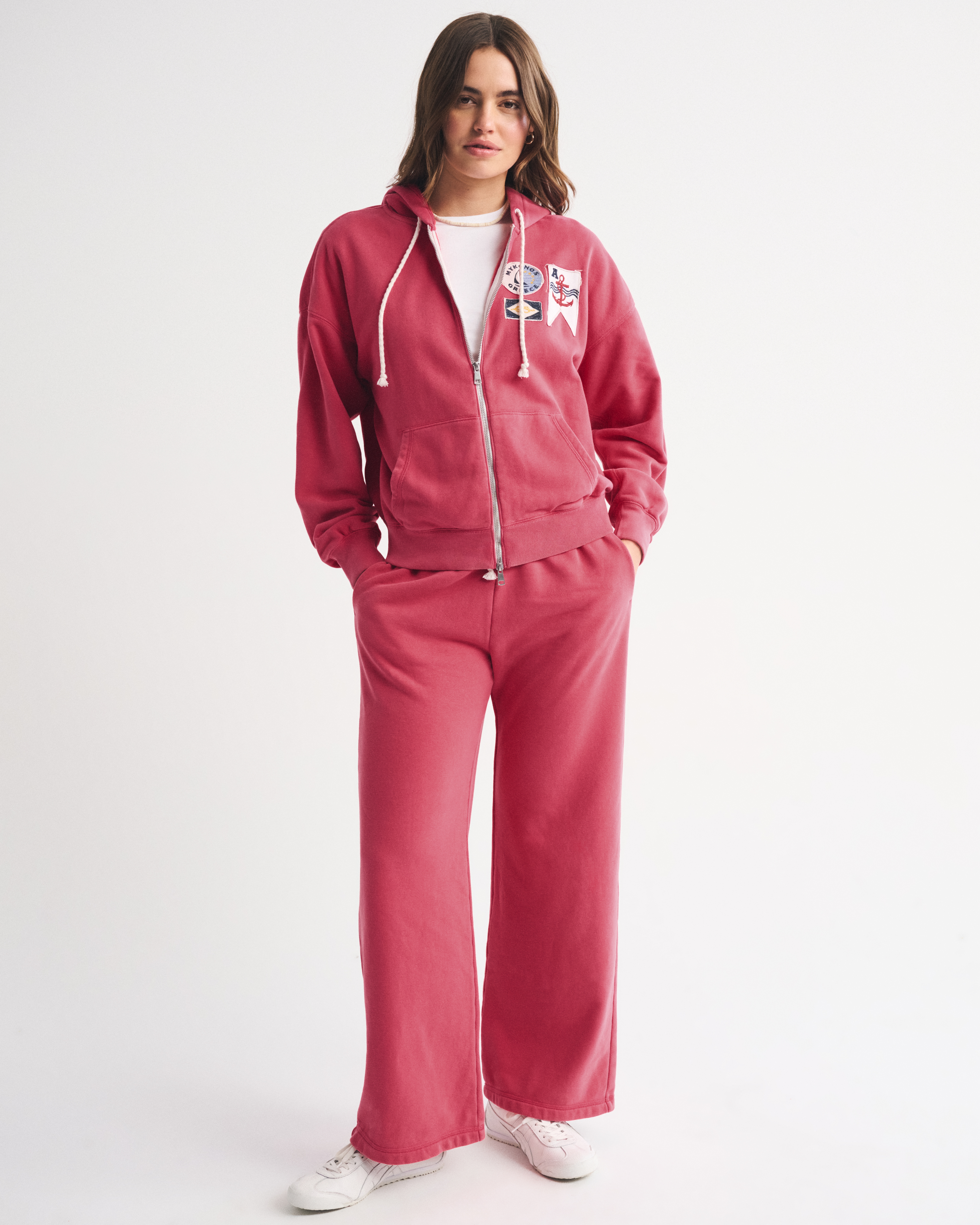 Женское худи Abercrombie & Fitch Sunday Terry на молнии — фото 3