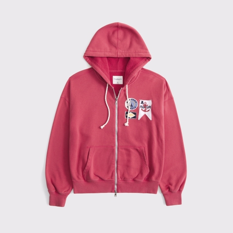 Женское худи Abercrombie & Fitch Sunday Terry на молнии