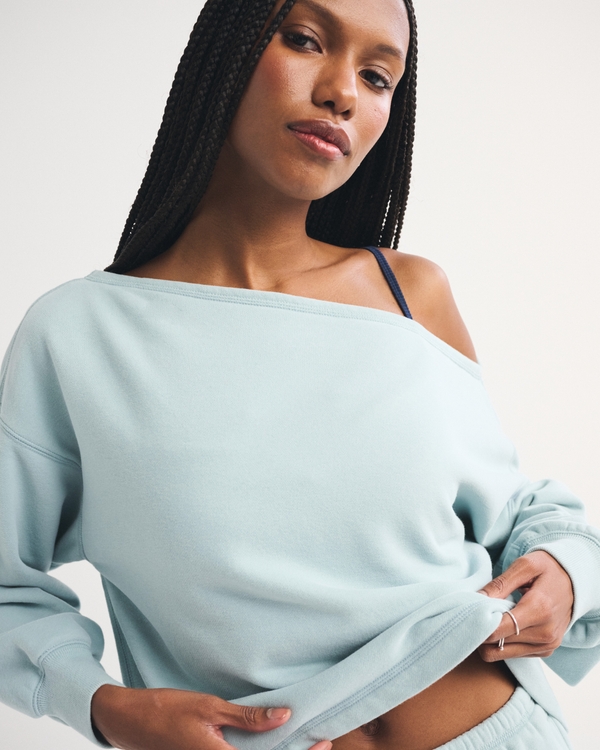 Women's Sunday Terry Off-The-Shoulder Top | Women's Tops