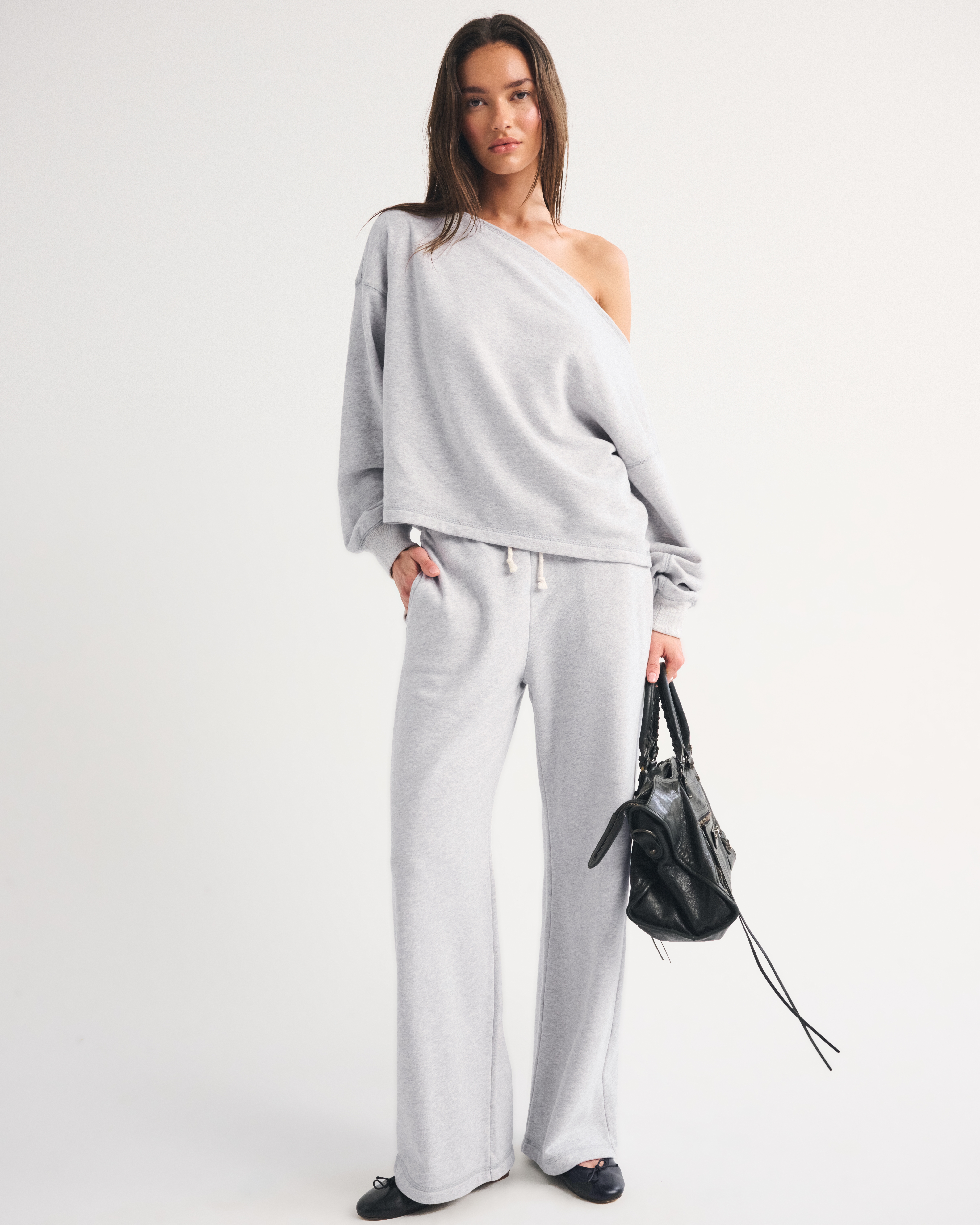 Женские топы Abercrombie & Fitch Sunday Terry Off-The-Shoulder Top — фото 3