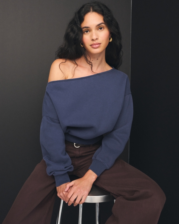 Sunday Off-The-Shoulder Top, Sapphire view 1