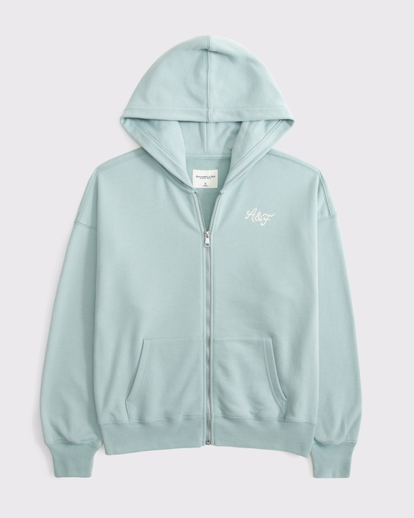 Sunday Hooded Full-Zip, Misty Green view 1