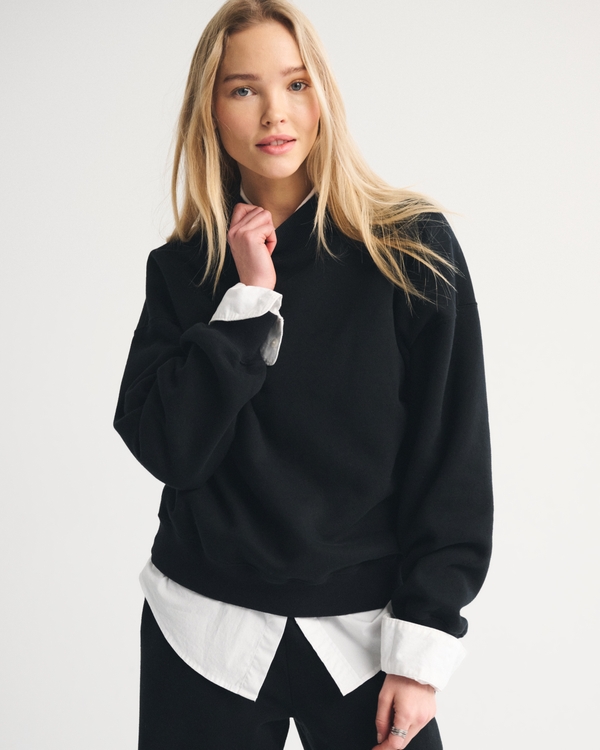 Sunday Mockneck Crew, Black view 1