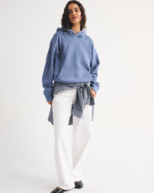 Sunday Popover Hoodie, Washed Indigo view 2