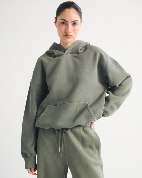 Sunday Popover Hoodie, Olive Gray view 1