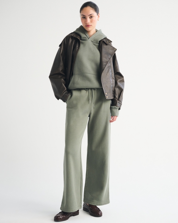 Sunday Popover Hoodie, Olive Gray view 2