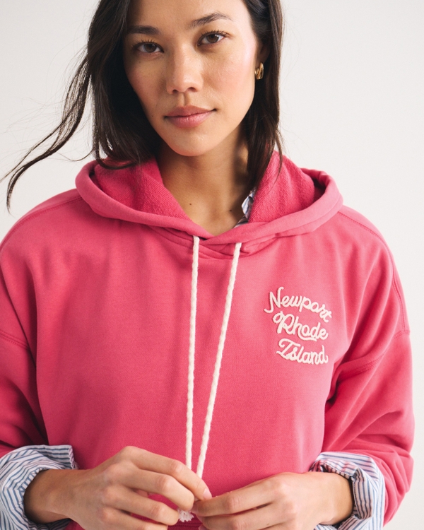 Sunday Terry Hoodie, Red view 1